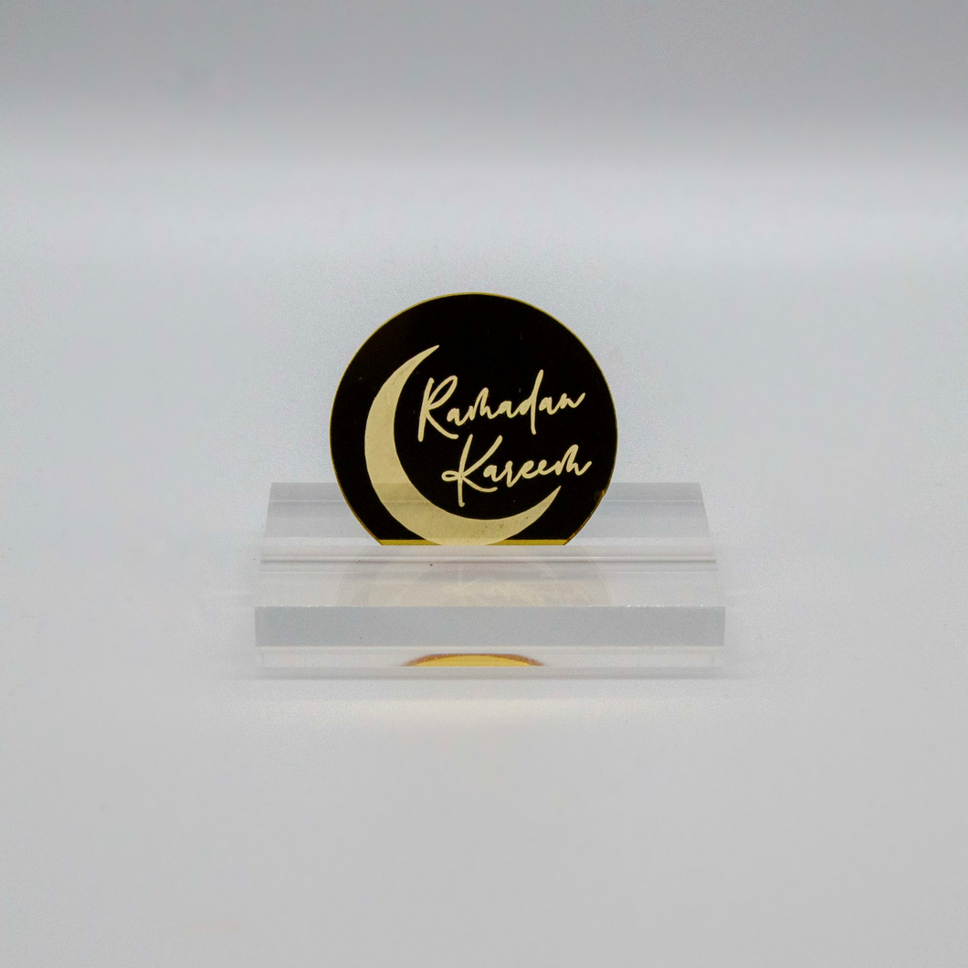 Ramadan Kareem gold mirror acrylic disc